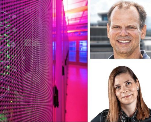 Damit die heimische IT-Branche von gut ausgebildeten Azubis profitiert, haben Alexander Dalzio von Rosik und Julia Doetsch von itelio ein Ausbildungsnetzwerk ins Leben gerufen. Foto dpa/Sebastian Gollnow/Rosik/itelio