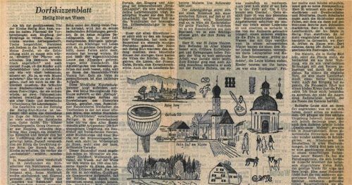 Das „Dorfskizzenblatt“ zu Heilig Blut am Wasen erschien am 5. November 1979 in den OVB-Heimatzeitungen.