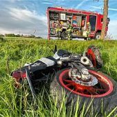Schwerverletzterbei Motorrad-Unfall