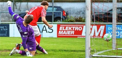 Die 1:0-Führung für den TSV Wasserburg durch Daniel Yordanov.Foto mb.presse – Butzhammer