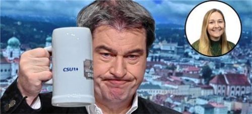 Die CSU hält weiter gegen das Cannabisgesetz – während Markus Söder weiterhin den Maßkrug hochhält. Foto Peter Kneffel/OVB Media