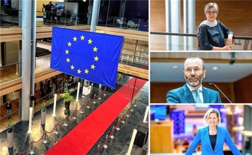 Die EU-Abgeordneten Maria Noichl (oben), Manfred Weber und Angelika Niebler (unten) wünschen sich vor allem eins von den Wählern: die Entscheidung für eine pro-europäische Partei. Foto Huber/EVP-Fraktion/Niebler/Noichl