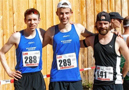 Die Gesamtsieger der Männer 2024: Michael Eder, Anian Rottmüller und Maximilian Kirmeier (von links).Foto Stuffer