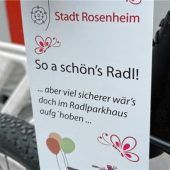Hinweis für Radfahrer