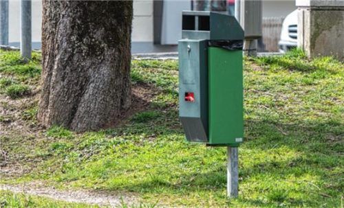 Gemeinderätin Gabi Neubert regt an, den erhöhten Aufwand durch die Hundeinfrastruktur – wie hier im Kurpark gegenüber dem Rathaus – über einen Kurbeitrag für Hundebesitzer in Teilen abzudecken. Der Verwaltungsleiter befürchtet, dass die Gesetzeslage rund um den Kurbeitrag das wohl nicht hergibt. Foto  Flug