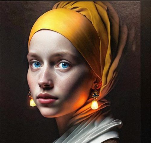„Girl With a Pearl Earring“ Foto Julian van Dieken
