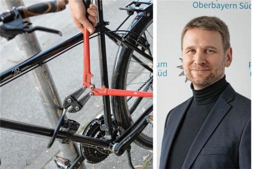 In Rosenheim kommt es immer wieder zu Fahrraddiebstählen. Jetzt gibt Kriminalhauptmeister Dominik Röber Tipps, wie ein Diebstahl verhindert werden kann. Foto Polizei Rosenheim/ Andreas Gebert/dpa