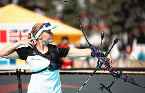 Katharina Bauer meisterte in Antalya die erste Olympia-Qualifikation und kehrte mit drei Medaillen zurück ins Inntal.Foto Saygin Akinci/World Archery