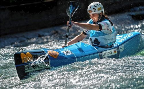 Lisa Köstle startete ausgezeichnet in die Kanu-Wildwassersaison 2024 und wurde dreimal Dritte in den ersten drei Rennen. Foto Privat