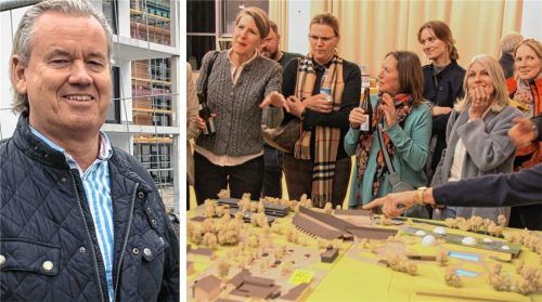 Markus Bergmann (links) findet den Ansatz einer Bürgerbeteiligung bei Bauvorhaben in Bad Aibling gut. Foto Bettinger/Hadersbeck