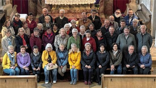 Nach dem Wortgottesdienst entstand in der Pittenharter Kirche ein Gruppenfoto.Foto emk