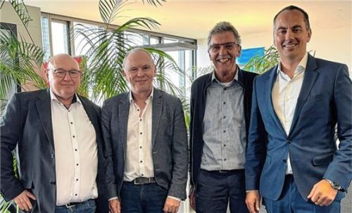 Sie bringen ihre Unternehmen unter ein Dach: (von links) Thomas Schubert, Anton Vogl, Michael Kölbl und Marek Borgstedt. Foto T&O