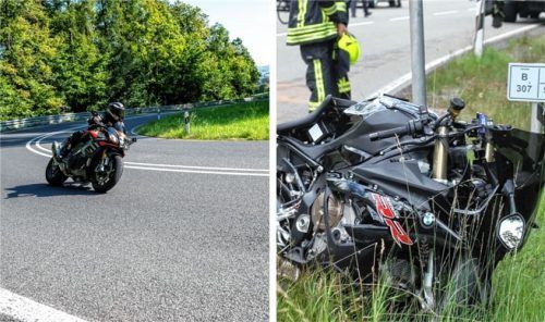 Unfälle von Motorradfahrern sind speziell an Wochenenden mit gutem Wetter am Sudelfeld keine Seltenheit. Fotos dpa/Reisner