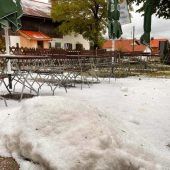 Hagelsturm fegt über Bayern