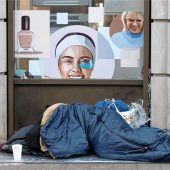 Obdachlos und Zielscheibe