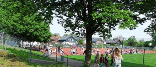 Der erste Bücherflohmarkt erstreckte sich über den gesamten Außenbereich der Adolf-Rasp-Schule. Foto Re