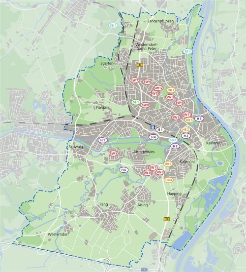 Eine Übersicht über die Baustellen und Bauarbeiten, die momentan in der Stadt Rosenheim laufen. Klinger