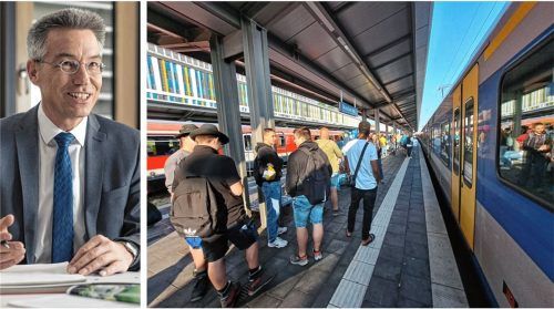 Großer Andrang, unsicher finanziert: Nur auf Bewährung hat der Kreistag das 49-Euro-Ticket beschlossen. Landrat Otto Lederer sieht ein Restrisiko. Fotos re/weiser