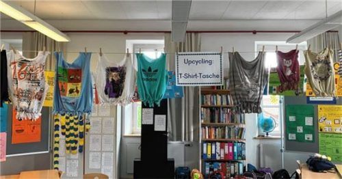 In ihrer Projektwoche erarbeiteten die Schüler kreative Lösungen zum Thema Nachhaltigkeit. Fotos Re