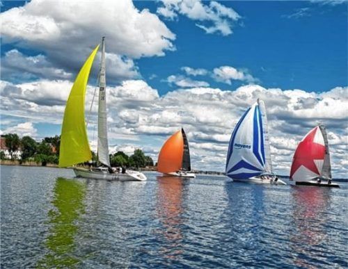 Insgesamt 33 Boote gingen bei der diesjährigen „Krautinselrund“ an den Start.Foto re