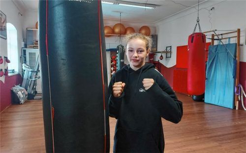 Katja Volosovska kam vor zwei Jahren nach Deutschland und boxt seitdem beim DJK Bavaria Rosenheim. Foto Beuerlein