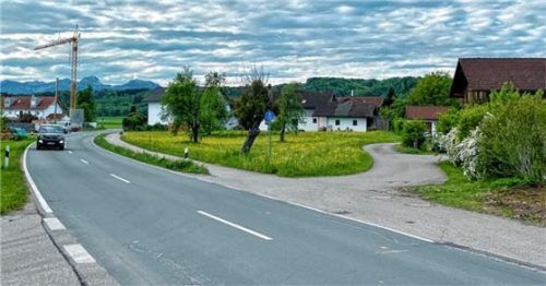 Mit den Planungen für zwei Reihenhäuser an der Hauptstraße (auf der Wiesenfläche rechts) konnte sich der Marktausschuss aufgrund mehrerer Bedenken nicht anfreunden. Hier muss neu geplant werden Foto Neuwirth