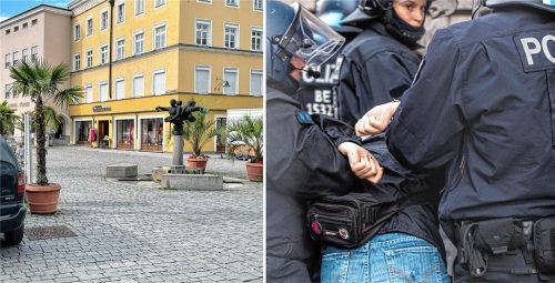 Nach einer AfD-Veranstaltung auf dem Ludwigsplatz gibt es heftige Kritik am Vorgehen der Rosenheimer Polizei. Foto Baumeister/dpa