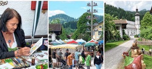 Rund 100 Kunsthandwerker und Händler laden am Wochenende vom 1. und 2. Juni zum „grenzenlosen“ Bauern- und Kunsthandwerkermarkt nach Sachrang ein. Foto Verkehrsverein Sachrang