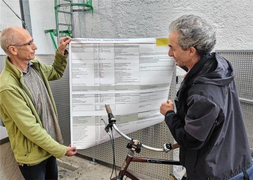 Sind über die aktuelle Situation mehr als frustriert: Armin Stiegler (links) und Dirk Langer setzen sich für die Interessen der Radfahrer ein. Foto  Wildauer