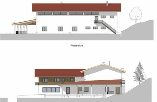 So soll es ausschauen, das neue Sportheim des ASV Eggstätt. Plan + Statik Wörner