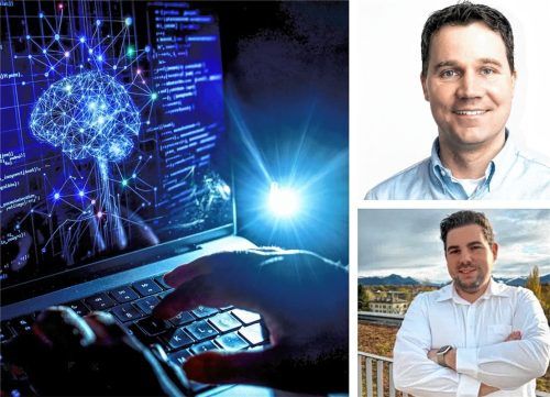 Wie weit ist die Region Rosenheim in Sachen Digitalisierung? Die Experten Josef Willkommer (rechts oben), Geschäftsführer von „TechDivison“, und Tobias Jonas, Geschäftsführer der „innFactory“, sehen die Region auf einem guten Weg. Foto dpa/ Re