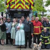 Mit Großaufgebot zur Hochzeit