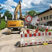Finaler Abschnitt der Bauarbeiten in der Harthauser Straße