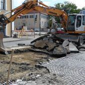 Bauarbeiten an Kolbermoorer Bahnhofstraße haben begonnen