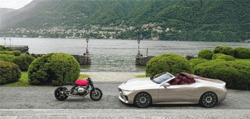 Am Comer See geben sich Sammler- und Autoenthusiasten ein Stelldichein. Zu sehen unter anderem der BMW Concept Skytop. Foto Autoren-Union Mobilität/BMW
