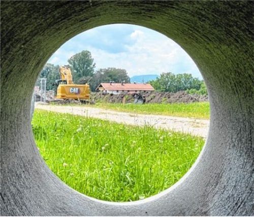 Auch die Arbeiten am neuen Regenwasserkanal haben bereits begonnen. Foto Gerlach