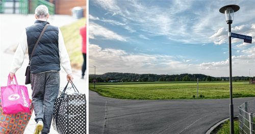 Auf dieser Fläche in Westerham (rechts) will das Landratsamt Rosenheim eine Flüchtlingsunterkunft für bis zu 160 Personen errichten. Der Einzug der ersten Bewohner (links, Symbolfoto) ist für das vierte Quartal 2024 geplant. Fotos Weinzierl/dpa