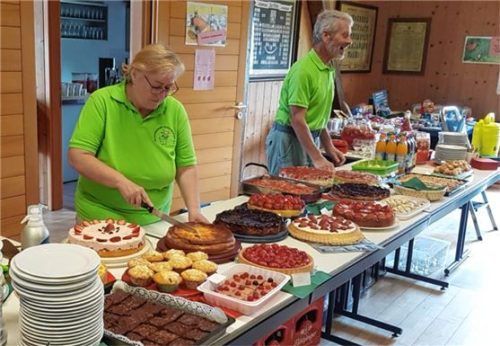 Beeindruckend: das große Erdbeerbuffet.