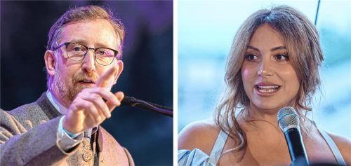 Comedian Enissa Amani und Politiker Andreas Winhart tragen seit Jahren einen öffentlichen Streit aus.Fotos  DPA