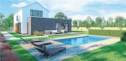Das private Schwimmbecken im Garten steigert auch den Wert einer Bestandsimmobilie. Foto djd/Pool-Systems.de