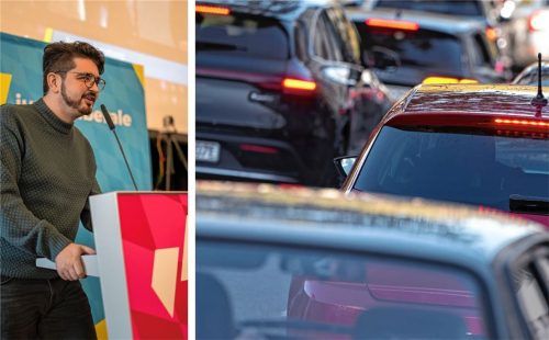 Dem Rosenheimer FDP-Vorsitzenden Marcus Moga ist der Verkehr in Rosenheim ein Dorn im Auge. Fotos re/dpa