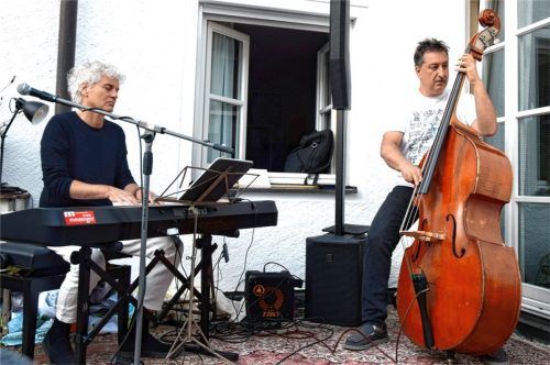 Der Pianist Vana Gierig (links) sorgte mit Bassist Giuseppe Bassi für ein unvergessliches Erlebnis.Foto Andrea Müller