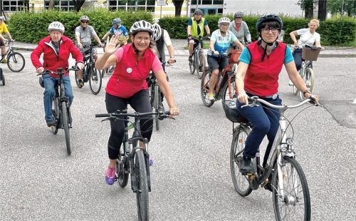 Die Bruckmühler gehen beim Stadtradeln wieder mit einem breiten Lächeln im Gesicht auf die Kilometer-Jagd für den Klimaschutz. Foto  Neuwirth