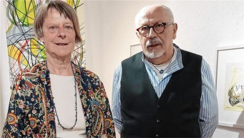 Die erste gemeinsame Ausstellung: Jutta Mayr und Herbert Stahl.Fotos riedl