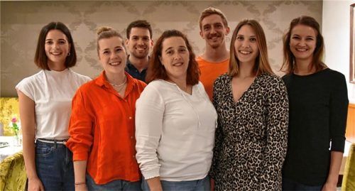 Die neu zusammengesetzte Vorstandschaft: (von links) Ramona Weber, Selina Böhm, Manuel Mrazek, Helen Hentschel, Max Wimmer, Katharina Aicher, Christina Thusbaß. Foto Ammelburger
