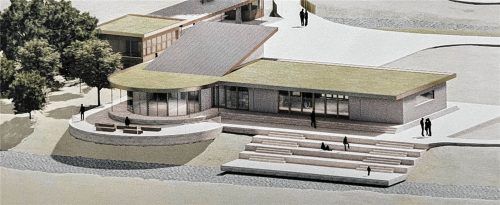 Ein „neuer“ Kurpark: Gedacht wäre ein Kultur-Park auf mehreren Ebenen Richtung Wiese hinter dem Rathaus und Richtung Prien.Fotos  Kirchner