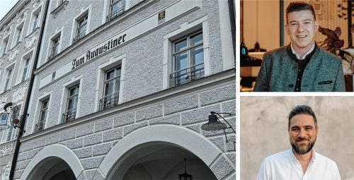 Freuen sich auf Rosenheim: Michael Huber (oben) und Daniel Moraitis, die neuen Pächter des Wirtshauses „Zum Augustiner“. Foto Cordula Wildauer/privat