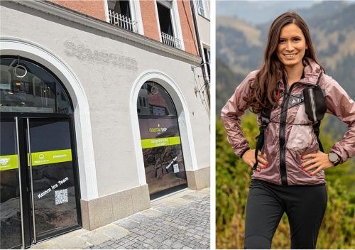 Für die ehemalige Hallhuber-Filiale am Max-Josefs-Platz gibt es große Pläne – angeführt von Tessa Irlbacher, derGeschäftsführerin der Mountainshop iko GmbH, die in die Räume einziehen wird. Fotos Wildauer/privat