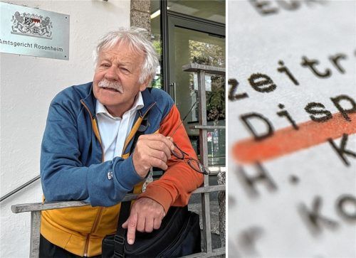 Für eine seriöse Beratung von Senioren macht sich Rentner-Anwalt Alfred Watzlawik stark. Vor dem Amtsgericht Rosenheim vertritt er eine Halfinger Seniorin, die ihren gekündigten Dispo-Kredit nicht zurückzahlen kann. Fotos Gerlach/dpa/