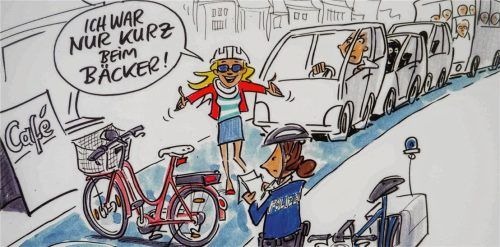 Gedankenexperiment in Form von 15 Cartoons: Hier „Nur kurz beim Bäcker“.